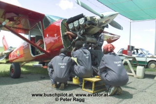 Rote Cessna von Peter Buschpilot im Service